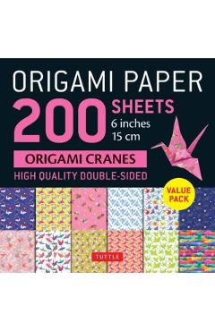 Origami Paper 200 Sheets Origami Cranes 6 (15 CM): Tuttle Origami Paper: Double-Sided Origami Sheets Printed with 12 Designs (Instructions for 5 Proje -