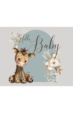 Coperta cărții 'Landscape Baby Shower hardback Guest Book - Lulu And Bell'