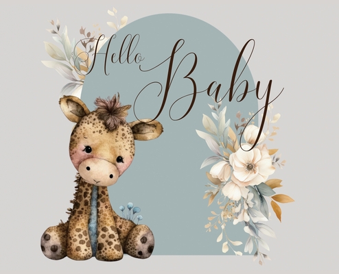 Coperta cărții 'Landscape Baby Shower hardback Guest Book - Lulu And Bell'