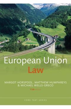 Coperta cărții 'European Union Law - Margot Horspool'