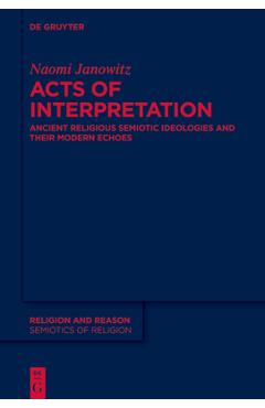 Coperta cărții 'Acts of Interpretation: Ancient Religious Semiotic Ideologies and Their Modern Echoes - Naomi Janowitz'
