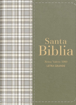 Coperta cărții 'Biblia Rvr 1960 Compacta Símil Piel Cuadros Verde (Bible Rvr 1960 Compact Size Leatherlike Green Checked'