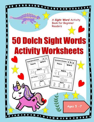 50 Dolch Sight Words Activity Worksheets: A Sight Word Activity Book for Beginner Readers - Arranging Clouds