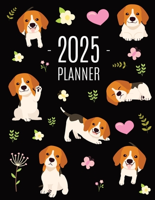 Beagle Planner 2025: Cute Daily Organizer (12 Months) Pretty Scheduler With Friendly Pooch - Happy Oak Tree Press