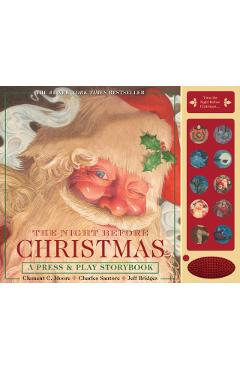 The Night Before Christmas Press and Play Storybook: The Classic Edition Hardcover Book Narrated by Jeff Bridges - Clement Moore