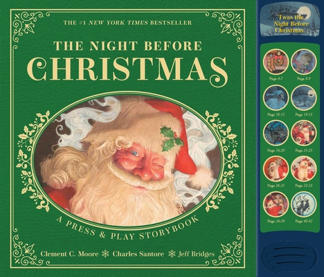The Night Before Christmas Press and Play Storybook: The Classic Edition Hardcover Book Narrated by Jeff Bridges - Clement Moore