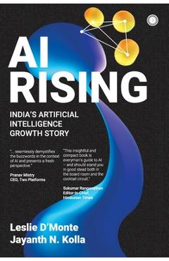 Coperta cărții 'AI Rising: India's Artificial Intelligence Growth Story - Leslie D'monte'