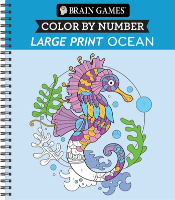 Brain Games - Color by Number - Large Print: Ocean -