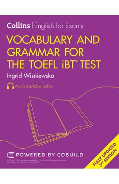 Coperta cărții 'Vocabulary and Grammar for the TOEFL Ibt(r) Test - Ingrid Wisniewska'