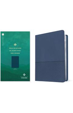 Coperta cărții 'Biblia de Estudio del Diario Vivir Para Jóvenes Ntv Con Filament (Sentipiel, Azul Oscuro, Letra Roja) -'