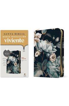 Coperta cărții 'Biblia Ultrafina Ntv de Zíper, Con Filament (Sentipiel, Floral, Letra Roja) -'