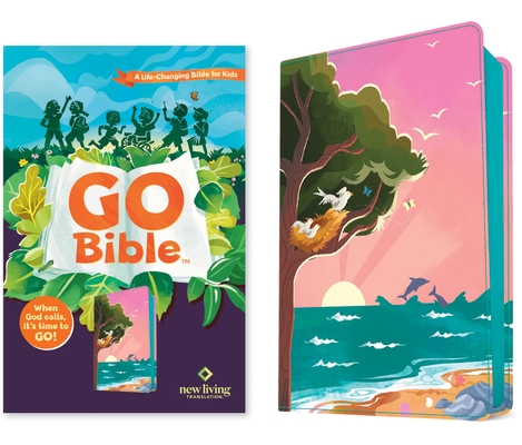 Coperta cărții 'NLT Go Bible for Kids (Leatherlike, Beach Sunrise): A Life-Changing Bible for Kids -'