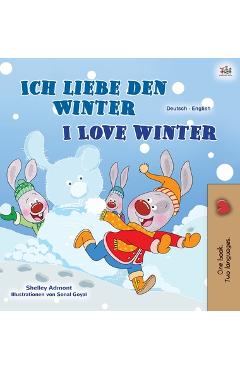 Coperta cărții 'I Love Winter (German English Bilingual Book for Kids) - Shelley Admont'