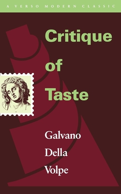 Coperta cărții 'Critique of Taste - Galvano Della Volpe'