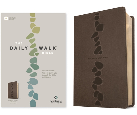 Coperta cărții 'The Daily Walk Bible Nlt, Filament Enabled (Leatherlike, Stepping Stones Dark Taupe) -'