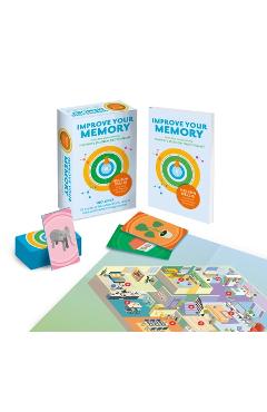 Coperta cărții 'Improve Your Memory: With the Astonishing Memory Palace Technique: Includes 52 Cards, 64-Page Book, and a Fold-Out'