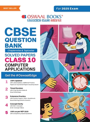 Oswaal CBSE Question Bank Class 10 Computer Applications, Chapterwise and Topicwise Solved Papers For Board Exams 2025 - 