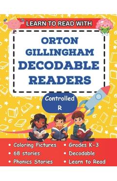 Poza produsului Learn to Read with Orton Gillingham Decodable Readers: Orton Gillingham Coloring Book Phonics Readers for Kindergarten, First Grade, Second Grade and - Budding Brains Books