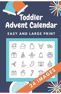 Poza produsului Toddler Advent Calendar: Countdown to Christmas Advent Calendar For Kids - Gift for Christmas - Activities for Children Preschoolers - Toddler - Brainfit Publishing