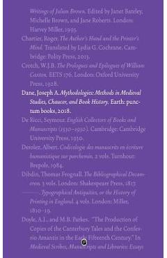 Coperta cărții 'Mythodologies: Methods in Medieval Studies, Chaucer, and Book History - Joseph A. Dane'