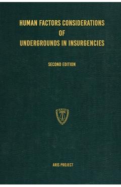 Coperta cărții 'Human Factors Considerations of Undergrounds in Insurgencies - Aris Project'