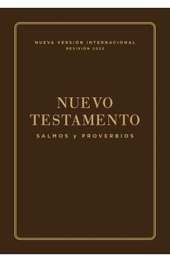 Coperta cărții 'Nvi, Nuevo Testamento de Bolsillo, Con Salmos Y Proverbios, Revisión 2022, Leatherflex, Café -'