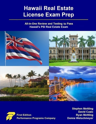 Coperta cărții 'Hawaii Real Estate License Exam Prep: All-in-One Review and Testing to Pass Hawaii's PSI Real Estate Exam - Stephen'