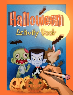 Coperta cărții 'Halloween Activity and Puzzle Book for Kids: Trick or Treat Creativity and Fun for Ages 6-9 - Little Whimsey'