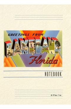 Coperta cărții 'Vintage Lined Notebook Greetings from Lakeland, Florida -'