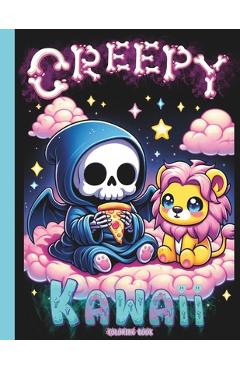 Coperta cărții 'Creepy Kawaii Coloring Book: Adorable and Spooky Gothic Coloring Pages for Adults - Mike Kali'