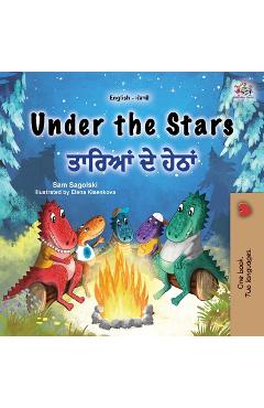 Coperta cărții 'Under the Stars (English Punjabi Gurmukhi Bilingual Kids Book) - Sam Sagolski'