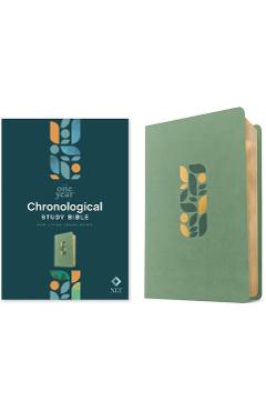 NLT One Year Chronological Study Bible (Leatherlike, Sage Green Mosaic) -