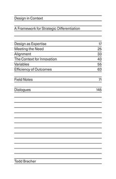 Coperta cărții 'Design in Context: A Framework for Strategic Differentiation - Todd Bracher'
