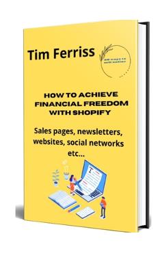Coperta cărții 'How to achieve financial freedom with Shopify - Tim Ferriss'