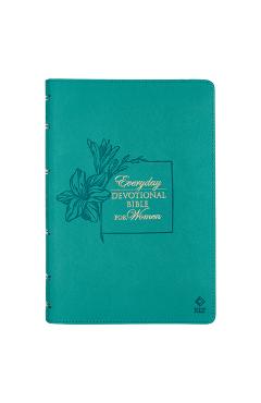 Poza produsului NLT Holy Bible Everyday Devotional Bible for Women New Living Translation Vegan Leather, Teal Debossed - 