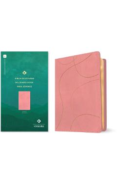 Coperta cărții 'Biblia de Estudio del Diario Vivir Para Jóvenes Ntv Con Filament (Sentipiel, Rosa Pastel, Letra Roja) -'