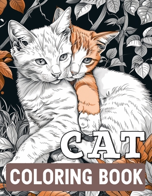 Coperta cărții 'Cat Coloring Book for Adults Relaxation: Stress Relief Cat Pattern - Think Plus Studio'