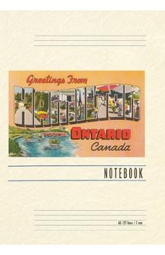 Poza produsului Vintage Lined Notebook Greetings from Hamilton, Ontario, Canada - 