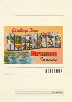 Vintage Lined Notebook Greetings from Hamilton, Ontario, Canada - 