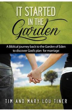 Coperta cărții 'It Started in the Garden: A Biblical journey back to the Garden of Eden to discover God's plan for marriage - Tim &.'