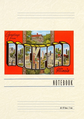 Vintage Lined Notebook Greetings from Rockford, Illinois -