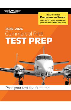 Poza produsului Commercial Pilot Test Prep 2025-2026: Paperback Plus Software--Pass Your FAA Exam - 