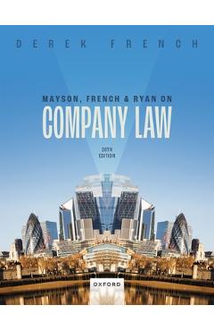 Coperta cărții 'Mayson French and Ryan on Company Law -'