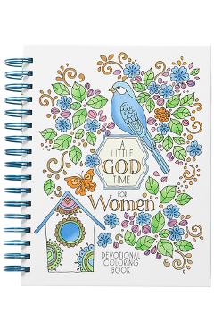 Coperta cărții 'A Little God Time for Women: Devotional Coloring Book -'