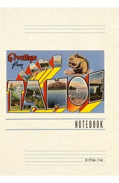 Coperta cărții 'Vintage Lined Notebook Greetings from Lake Tahoe -'