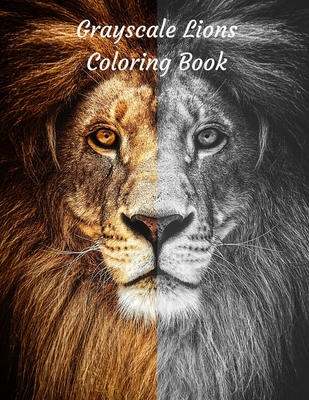 Grayscale Lions Coloring Book - Mama Sweetea