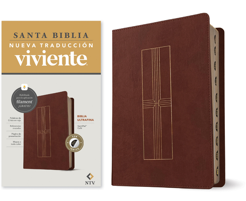 Biblia Ultrafina Ntv, Con Filament (Sentipiel, Café, Índice, Letra Roja) - 