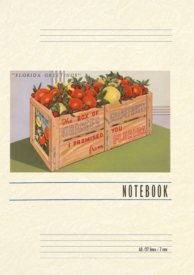 Vintage Lined Notebook Florida Greetings, Orange Crate - 