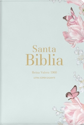 Coperta cărții 'Biblia Rvr 1960 Letra Súper Gigante Símil Piel Salvia Claro Bible Rvr 1960 Super Giant Print Leatherlike Light Sage'
