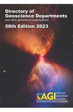 Coperta cărții 'Directory of Geoscience Departments 2023: 58th Edition - Christopher Keane'